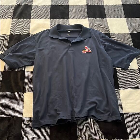 Antigua Navy Blue Cardinals Polo Shirt - Picture 2 of 2